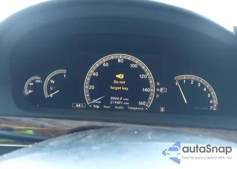 2007 Mercedes-Benz S-Class 5.5L V8 z USA, uszkodzony, nr VIN WDDNG71X57A028201